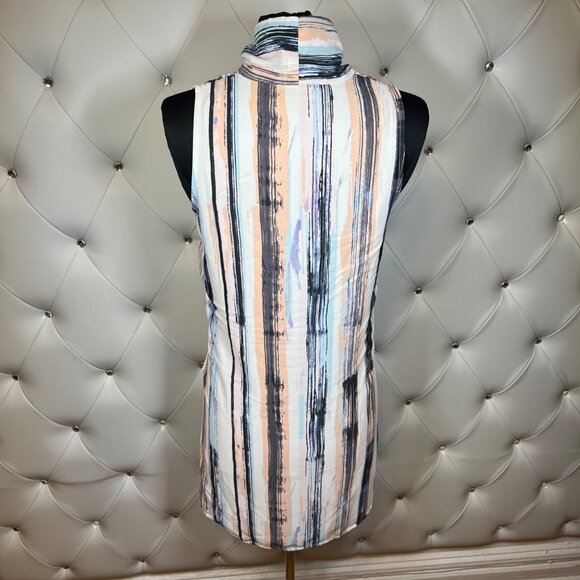 Bar III Striped Sleeveless Turtleneck Dress Size XS - Picture 2 of 5